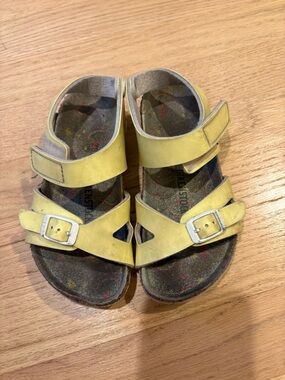 Birkenstock Yellow Kids Double-Strap Buckle Sandals